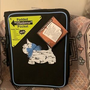 Black and Blue Dog Print Organizer